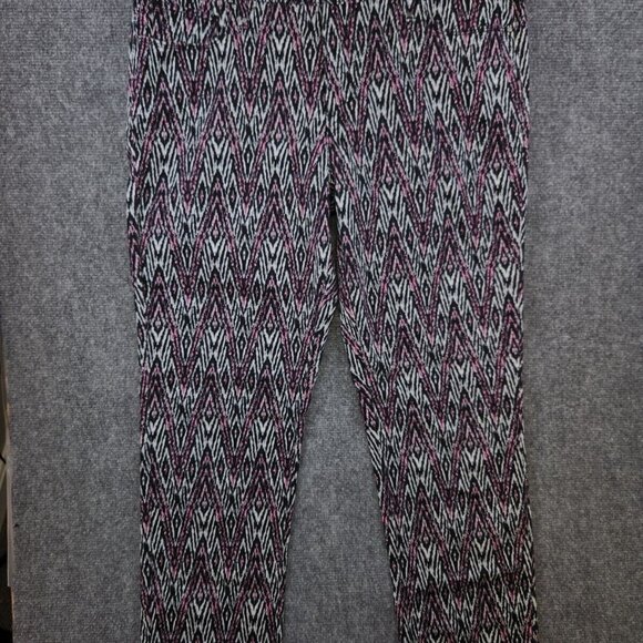 Levi's Mid Rise Skinny Jeans Cotton Stretch Fabric 14 W32 Black Tab Pink Pattern - Picture 12 of 16